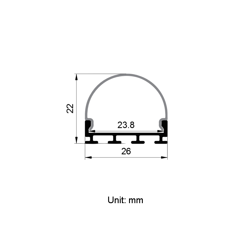LED Strip Channel Aluminum Profile Extrusion For 20mm Double Row CCT LED Lighting Strips LED Strip Channel Aluminum Profile Extrusion For 20mm Double Row CCT LED Lighting Strips